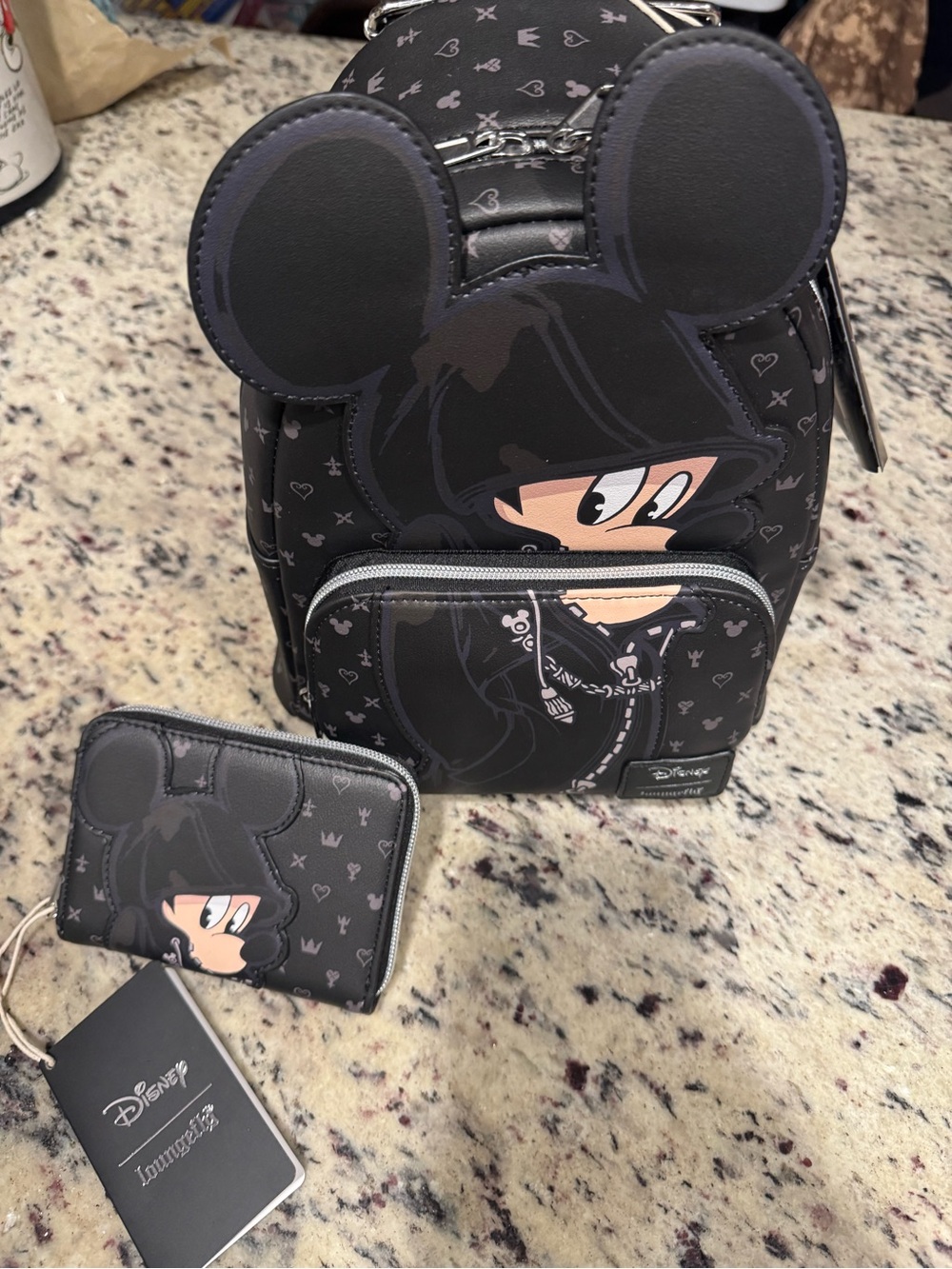 Loungefly Kingdom Hearts Mickey Mini Backpack with Matching Wallet